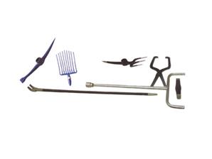 鋼叉、道鎬、撬棍、螺旋道釘扳手等